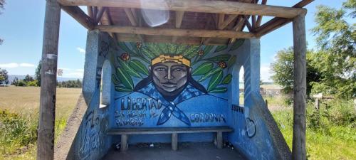 Art in a Bus waiting stand
