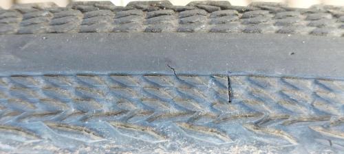 Worn out tire 