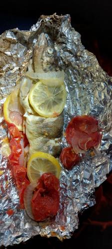 Tasted delicious with lemon, onion and tomato 