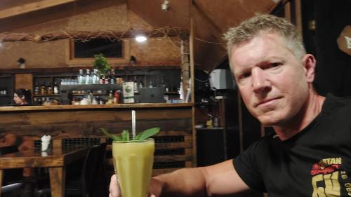 Trying Fruit Juice from local Fruits