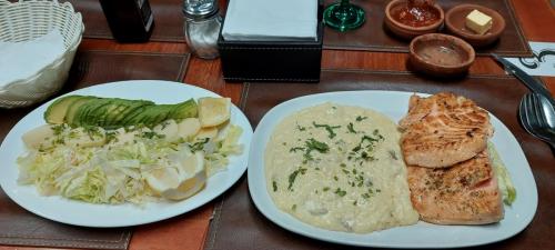 Carbo loading with Salmon and Risotto