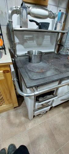 Cooking on wooden stove