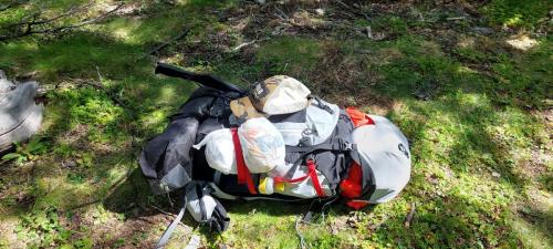 My luggage in the newly bought backpack from Doite